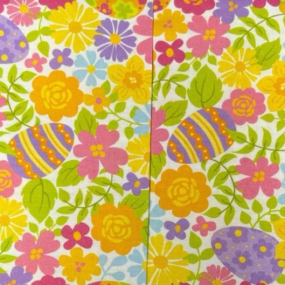 Hand Crafted Easter Placemat Snack Mat Cotton Embroidered Pastel Happy Easter - Picture 7 of 11